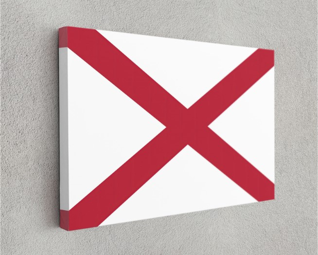Alabama State Flag USA Flags Edition Canvas Wall Art Home Decoration