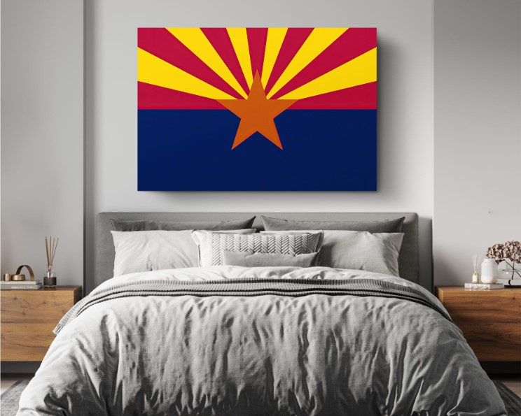 Arizona State Flag USA Flags Edition Canvas Wall Art Home Decoration