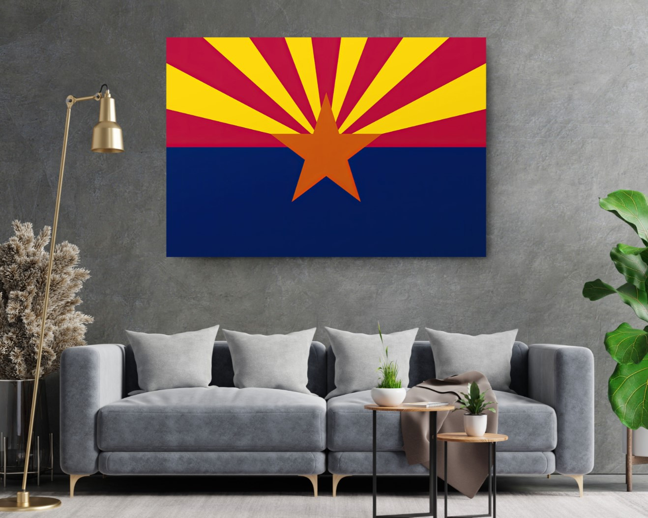Arizona State Flag USA Flags Edition Canvas Wall Art Home Decoration