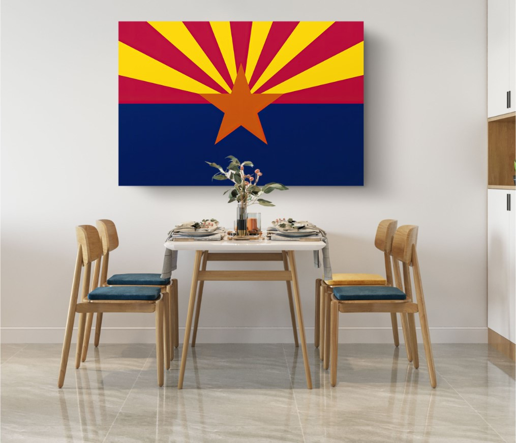 Arizona State Flag USA Flags Edition Canvas Wall Art Home Decoration