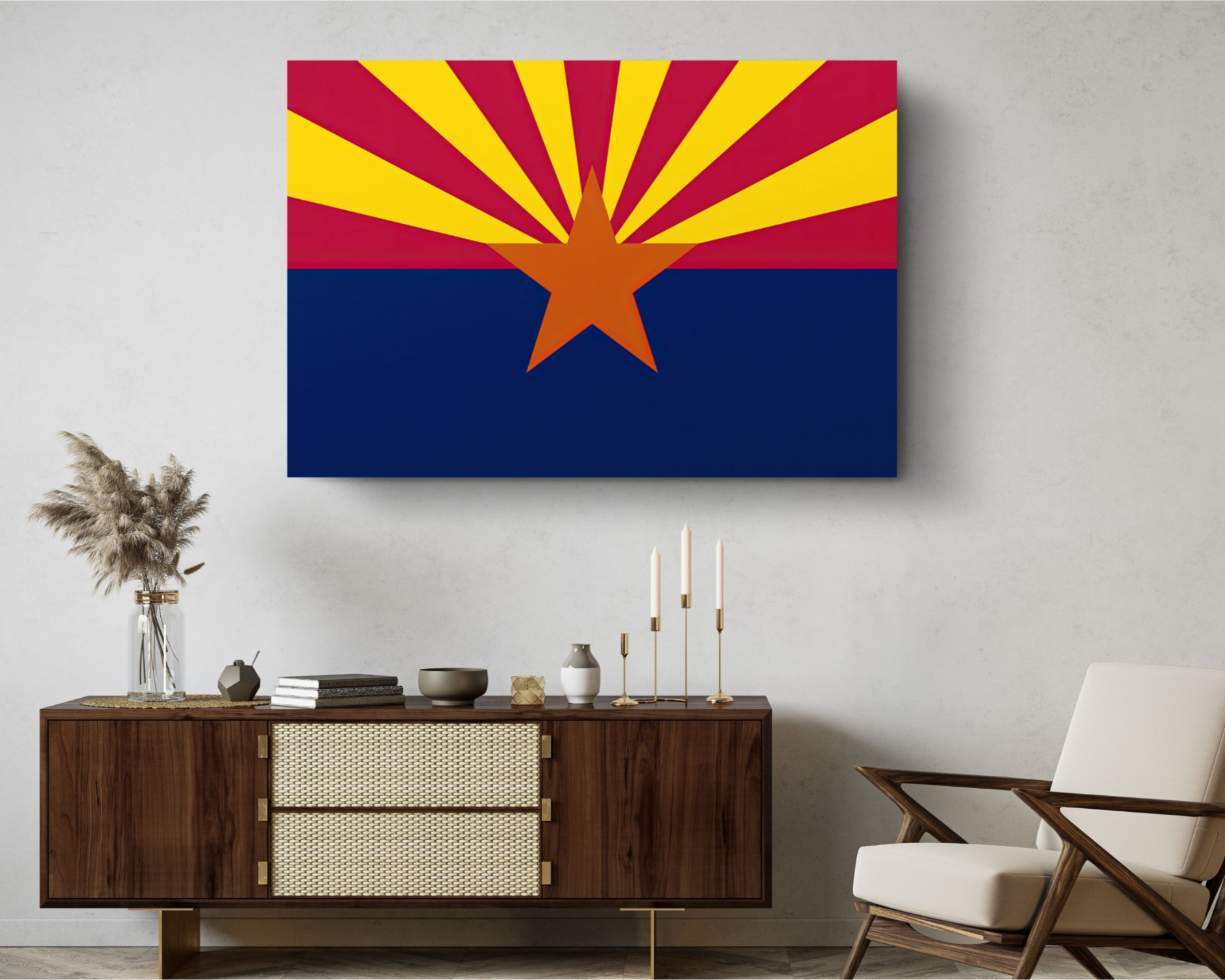 Arizona State Flag USA Flags Edition Canvas Wall Art Home Decoration
