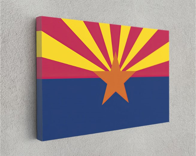 Arizona State Flag USA Flags Edition Canvas Wall Art Home Decoration