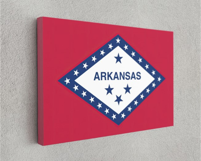 Arkansas State Flag USA Flags Edition Canvas Wall Art Home Decoration