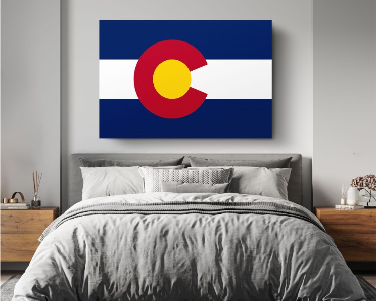 Colorado State Flag USA Flags Edition Canvas Wall Art Home Decoration