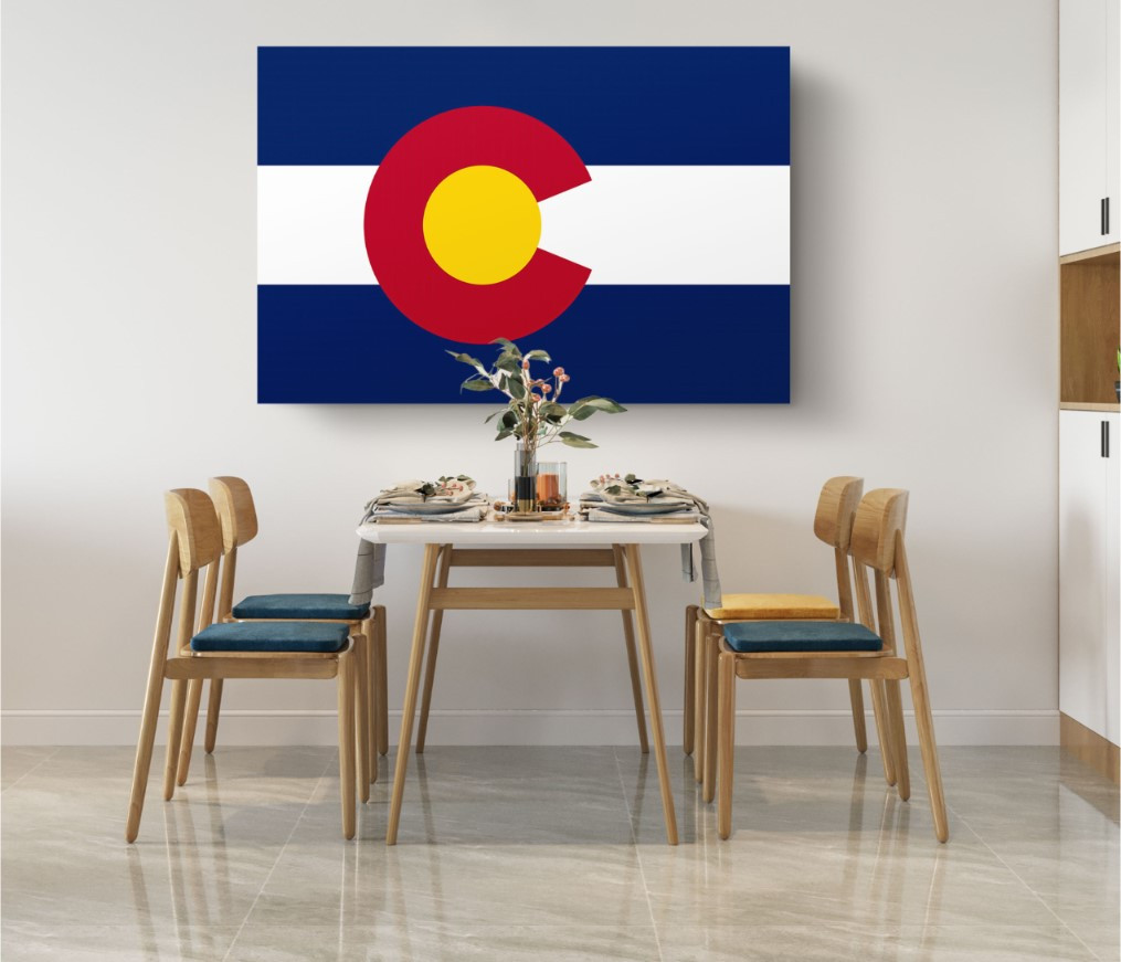 Colorado State Flag USA Flags Edition Canvas Wall Art Home Decoration