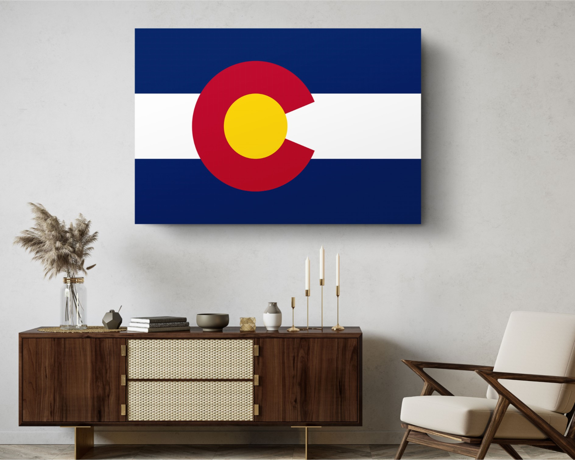 Colorado State Flag USA Flags Edition Canvas Wall Art Home Decoration