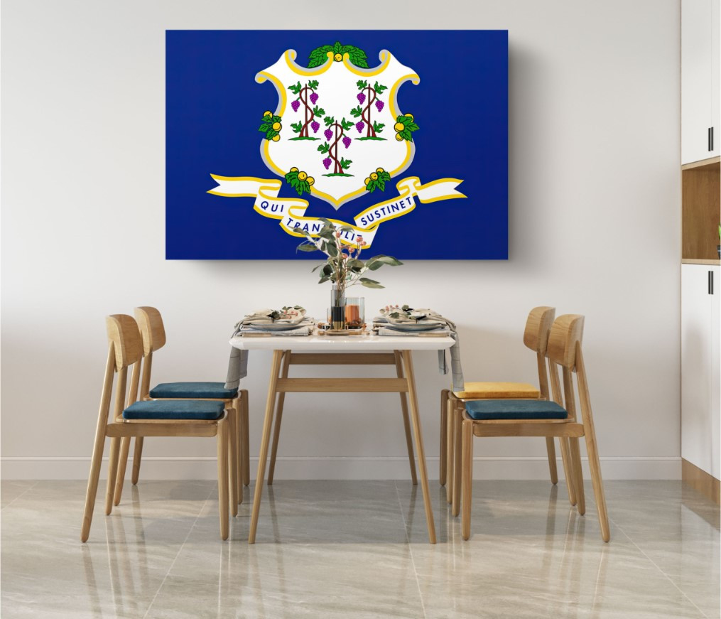 Connecticut State Flag USA Flags Edition Canvas Wall Art Home Decoration