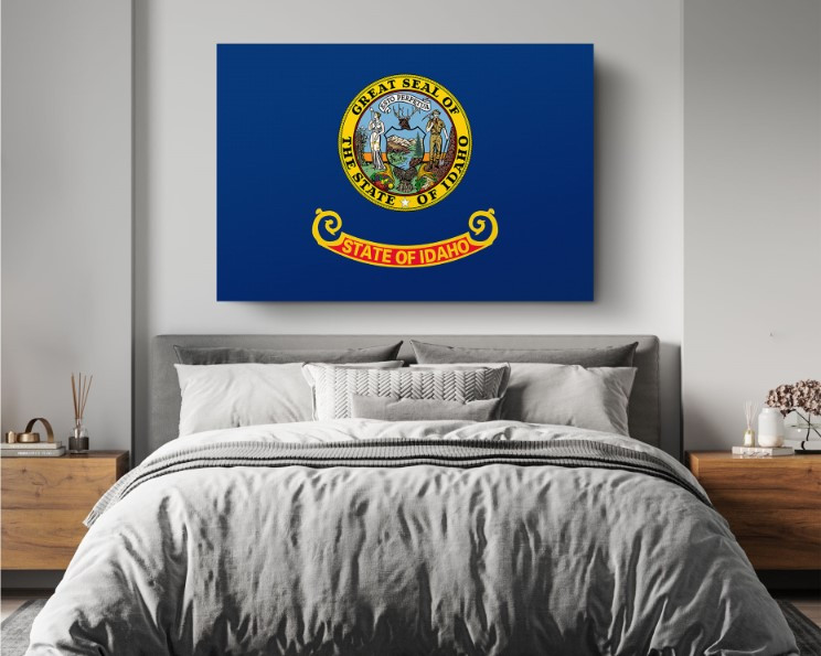 Idaho State Flag USA Flags Edition Canvas Wall Art Home Decoration
