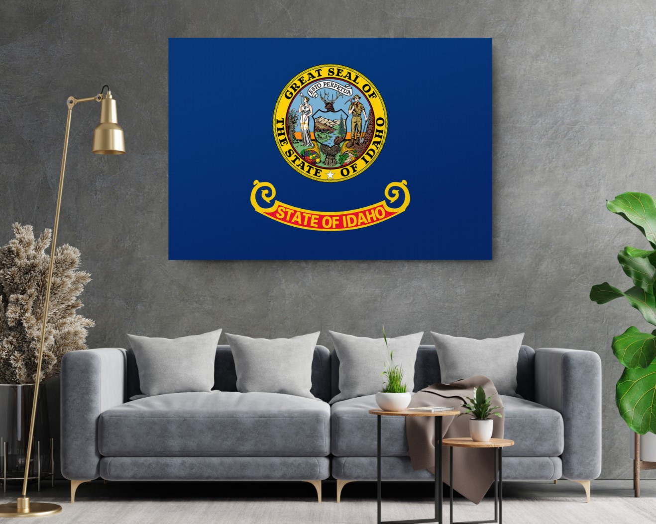 Idaho State Flag USA Flags Edition Canvas Wall Art Home Decoration