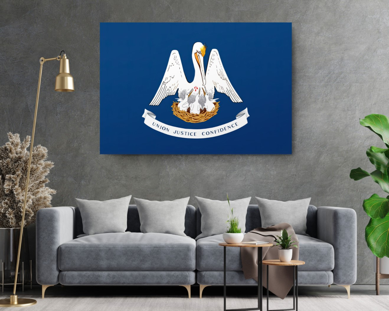 Louisiana State Flag USA Flags Edition Canvas Wall Art Home Decoration