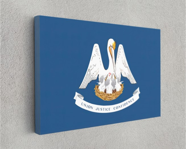 Louisiana State Flag USA Flags Edition Canvas Wall Art Home Decoration