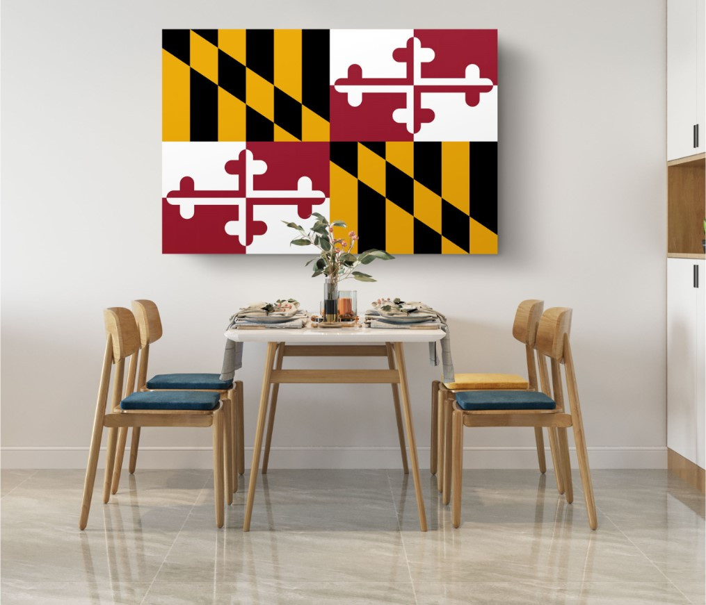 Maryland State Flag USA Flags Edition Canvas Wall Art Home Decoration