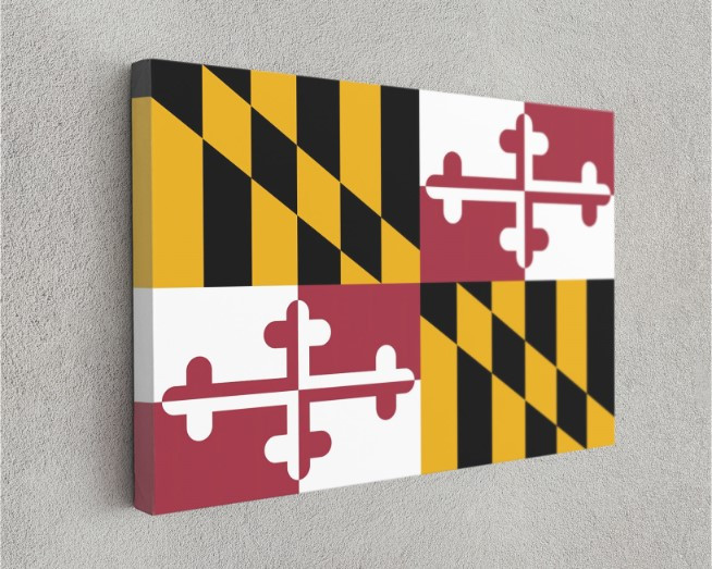Maryland State Flag USA Flags Edition Canvas Wall Art Home Decoration