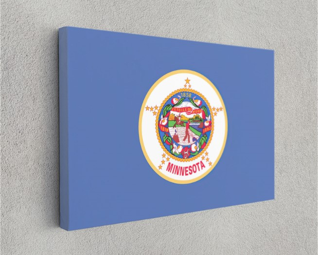 Minnesota State Flag USA Flags Edition Canvas Wall Art Home Decoration