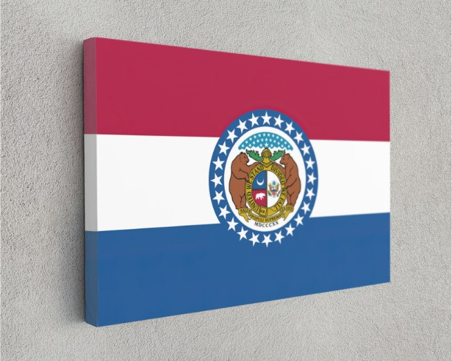 Missouri State Flag USA Flags Edition Canvas Wall Art Home Decoration