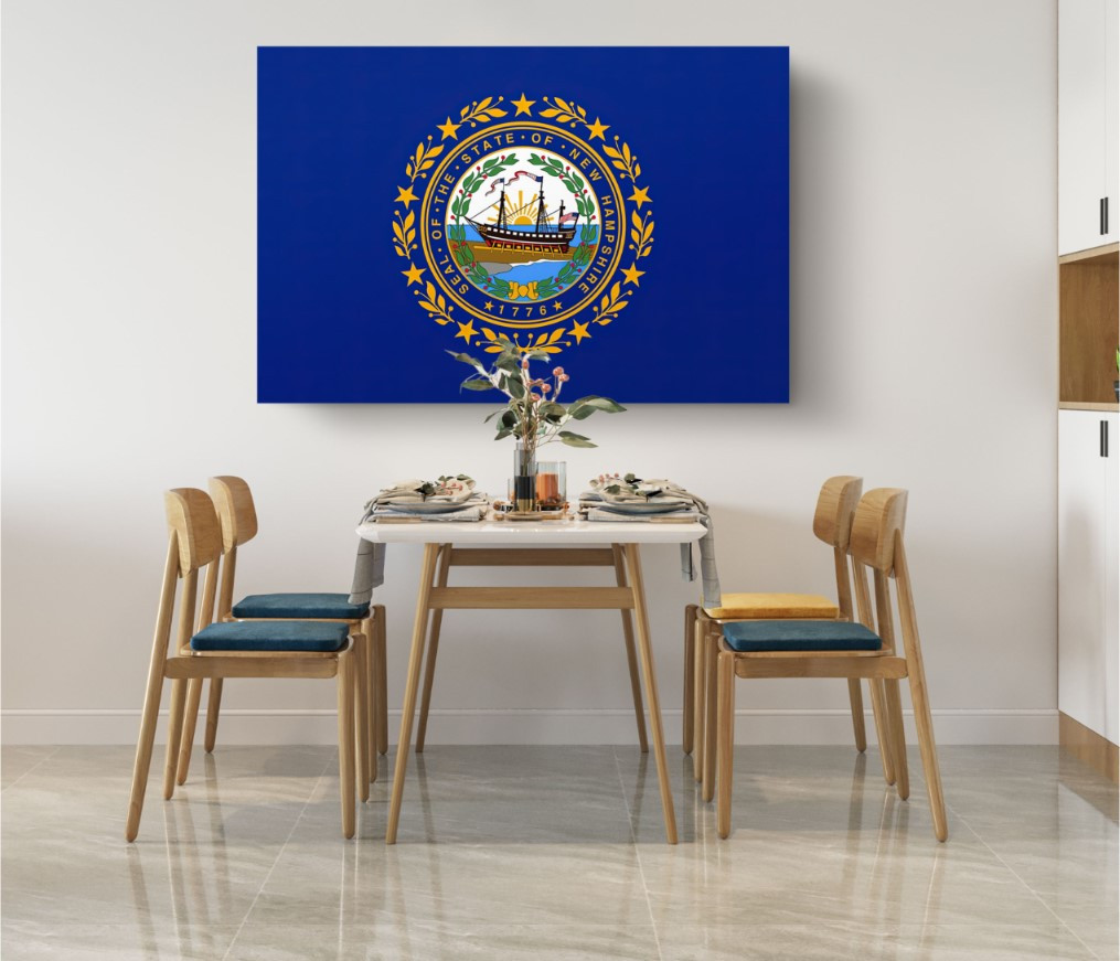 New Hampshire State Flag USA Flags Edition Canvas Wall Art Home Decoration