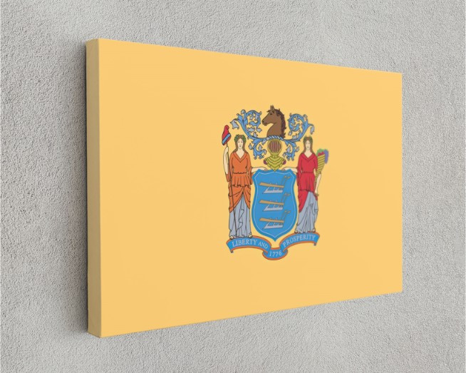 New Jersey State Flag USA Flags Edition Canvas Wall Art Home Decoration