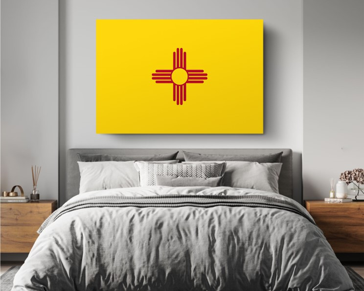 New Mexico State Flag USA Flags Edition Canvas Wall Art Home Decoration