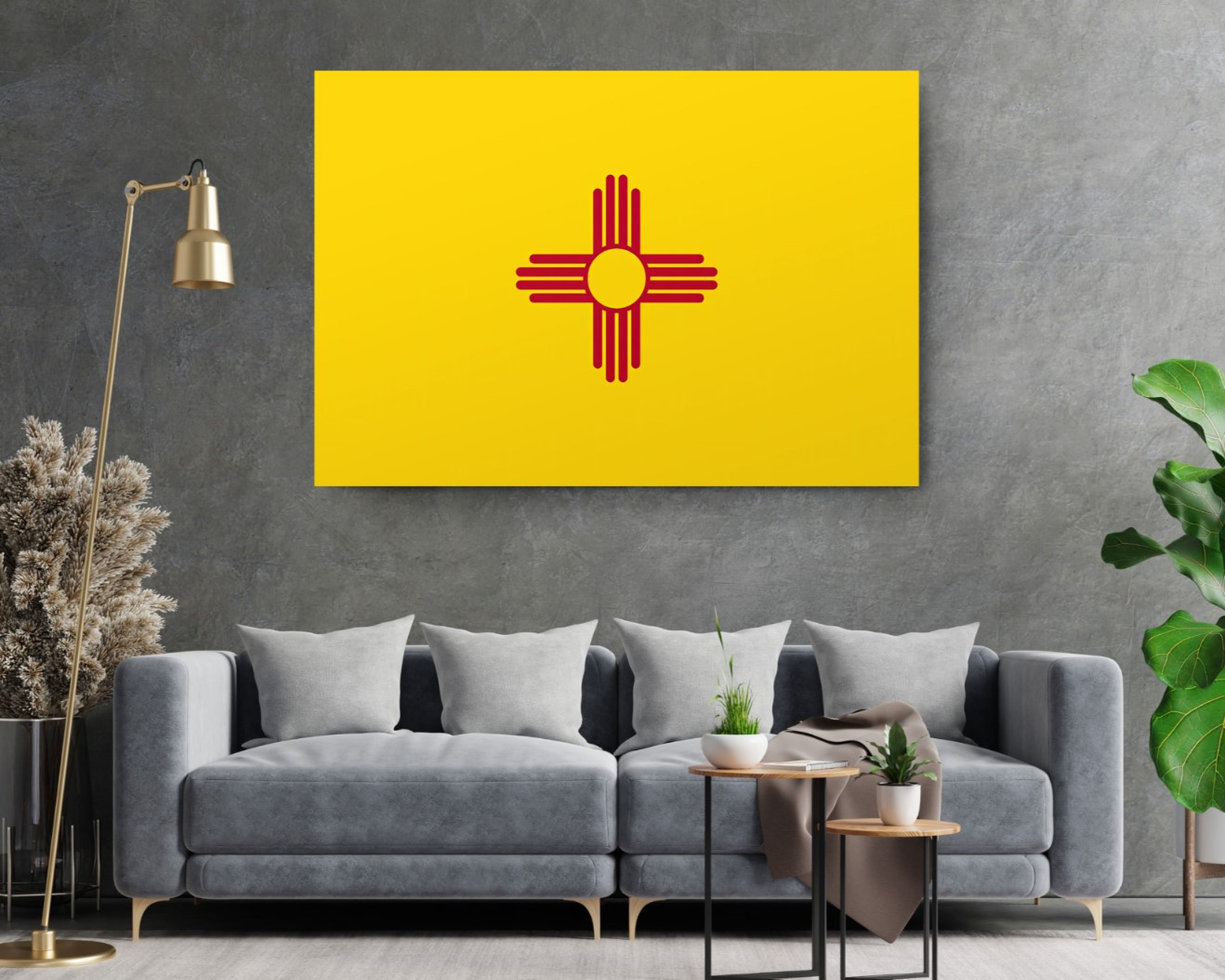 New Mexico State Flag USA Flags Edition Canvas Wall Art Home Decoration