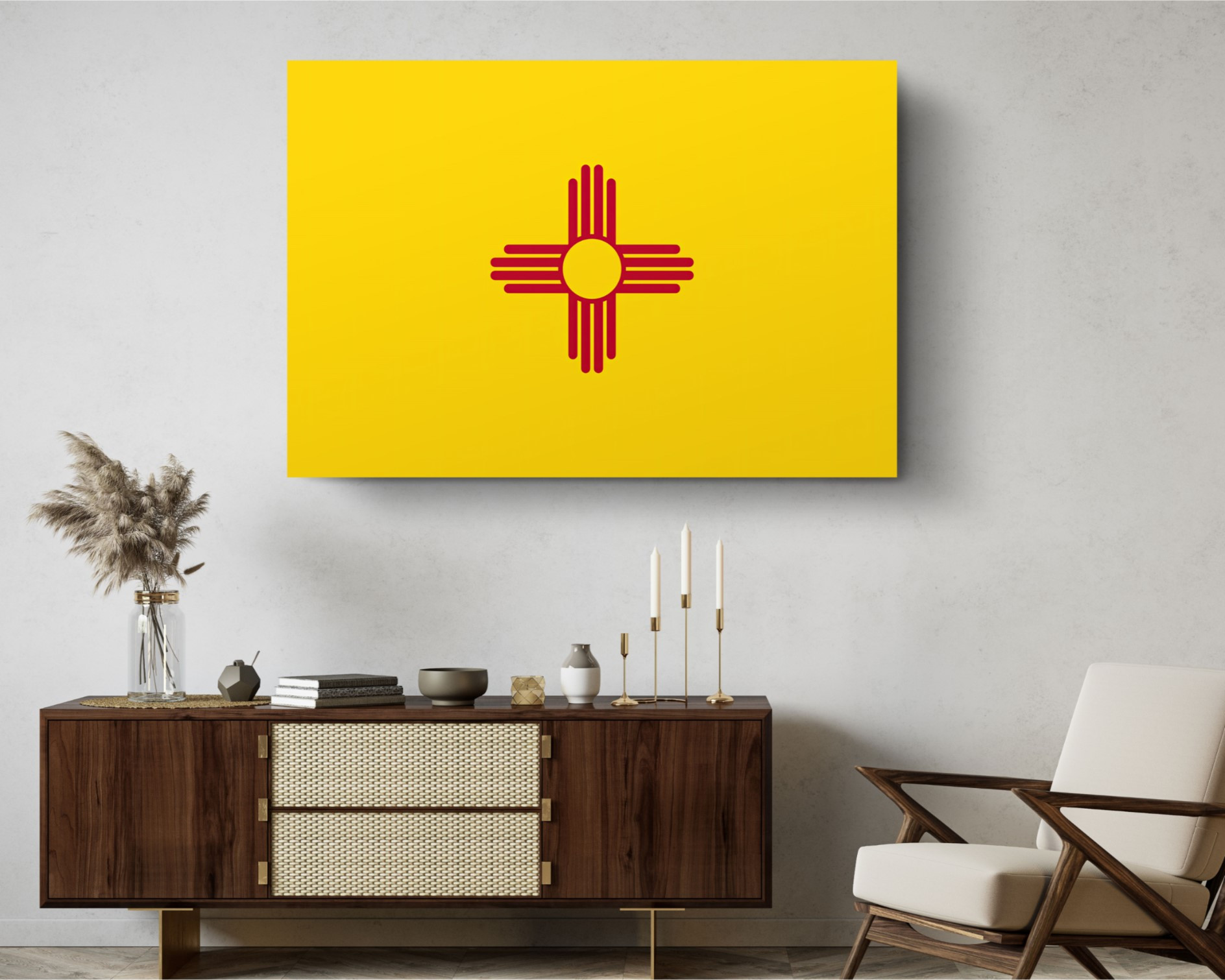 New Mexico State Flag USA Flags Edition Canvas Wall Art Home Decoration