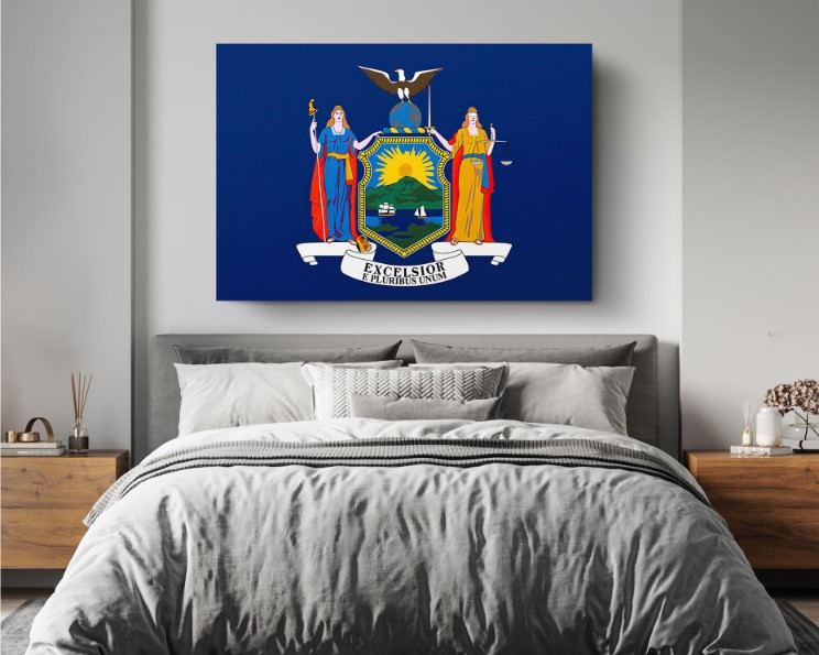 North Carolina State Flag USA Flags Edition Canvas Wall Art Home Decoration