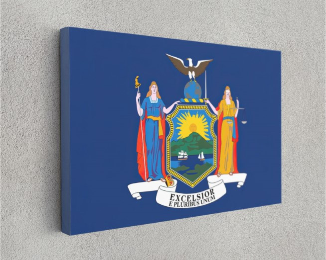 New York State Flag USA Flags Edition Canvas Wall Art Home Decoration