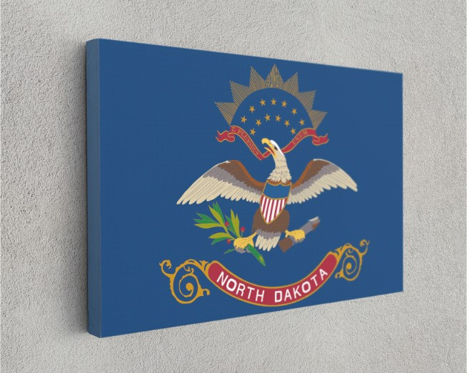 North Dakota State Flag USA Flags Edition Canvas Wall Art Home Decoration