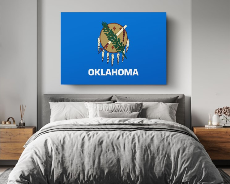Oregon State Flag USA Flags Edition Canvas Wall Art Home Decoration