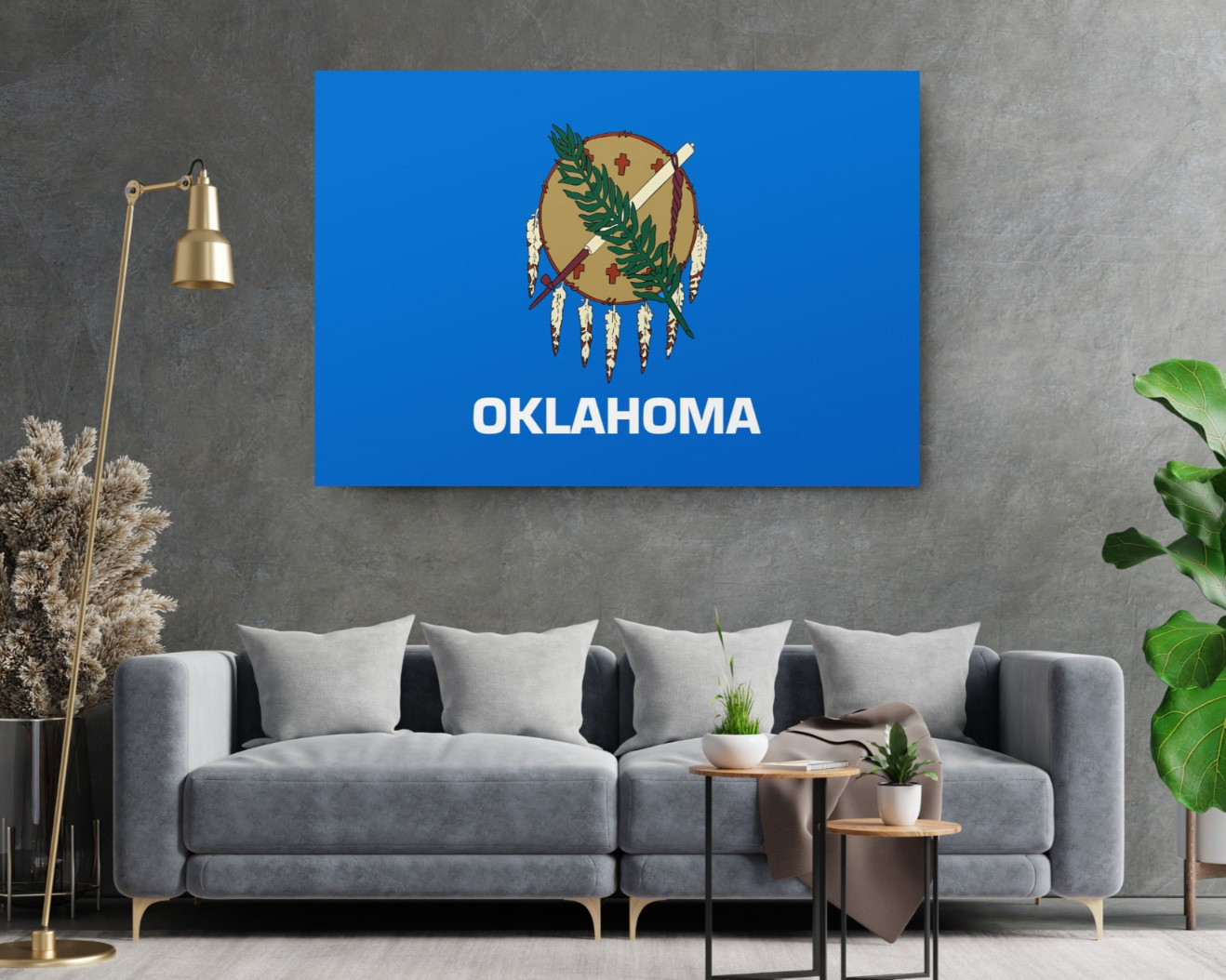 Oregon State Flag USA Flags Edition Canvas Wall Art Home Decoration