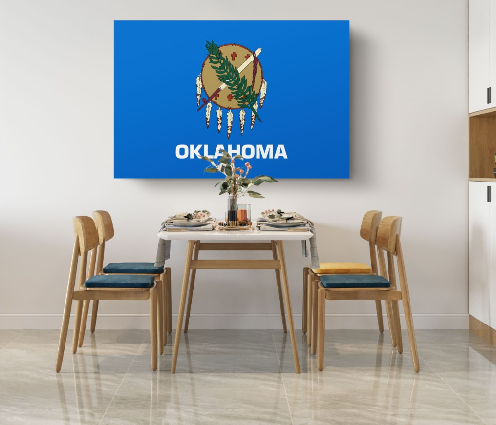 Oregon State Flag USA Flags Edition Canvas Wall Art Home Decoration