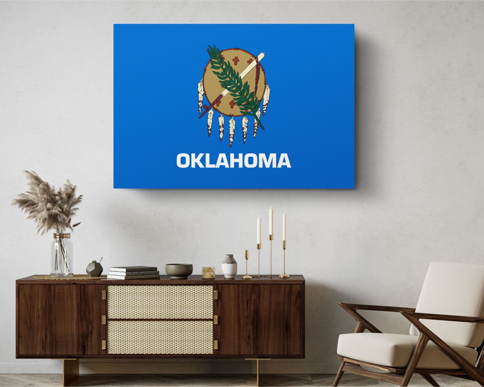 Oregon State Flag USA Flags Edition Canvas Wall Art Home Decoration