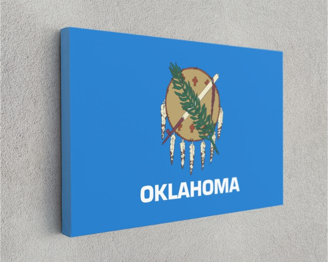 Oklahoma State Flag USA Flags Edition Canvas Wall Art Home Decoration