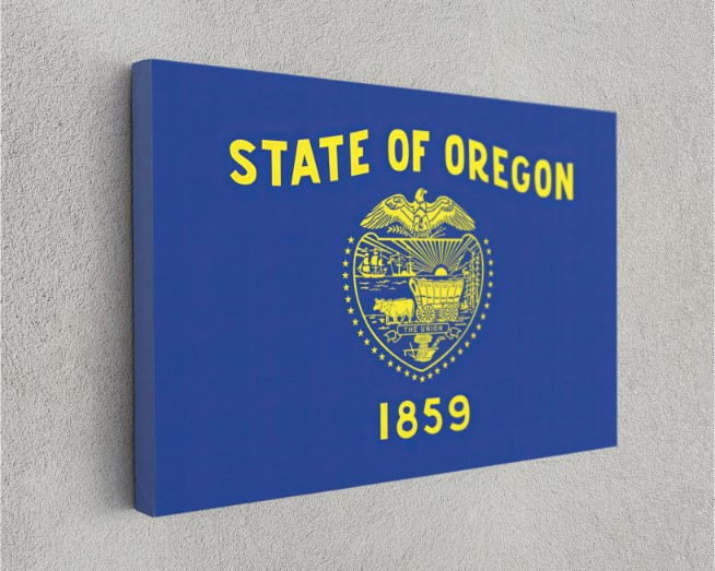 Oregon State Flag USA Flags Edition Canvas Wall Art Home Decoration