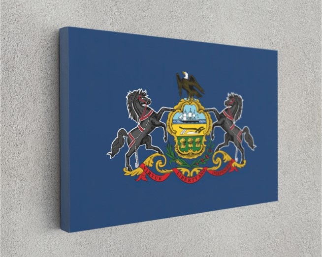 Pennsylvania State Flag USA Flags Edition Canvas Wall Art Home Decoration