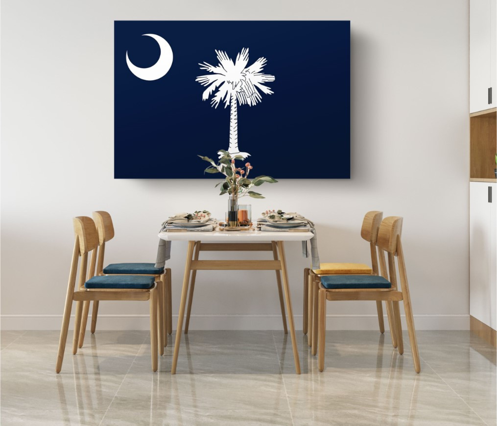 South Carolina State Flag USA Flags Edition Canvas Wall Art Home Decoration