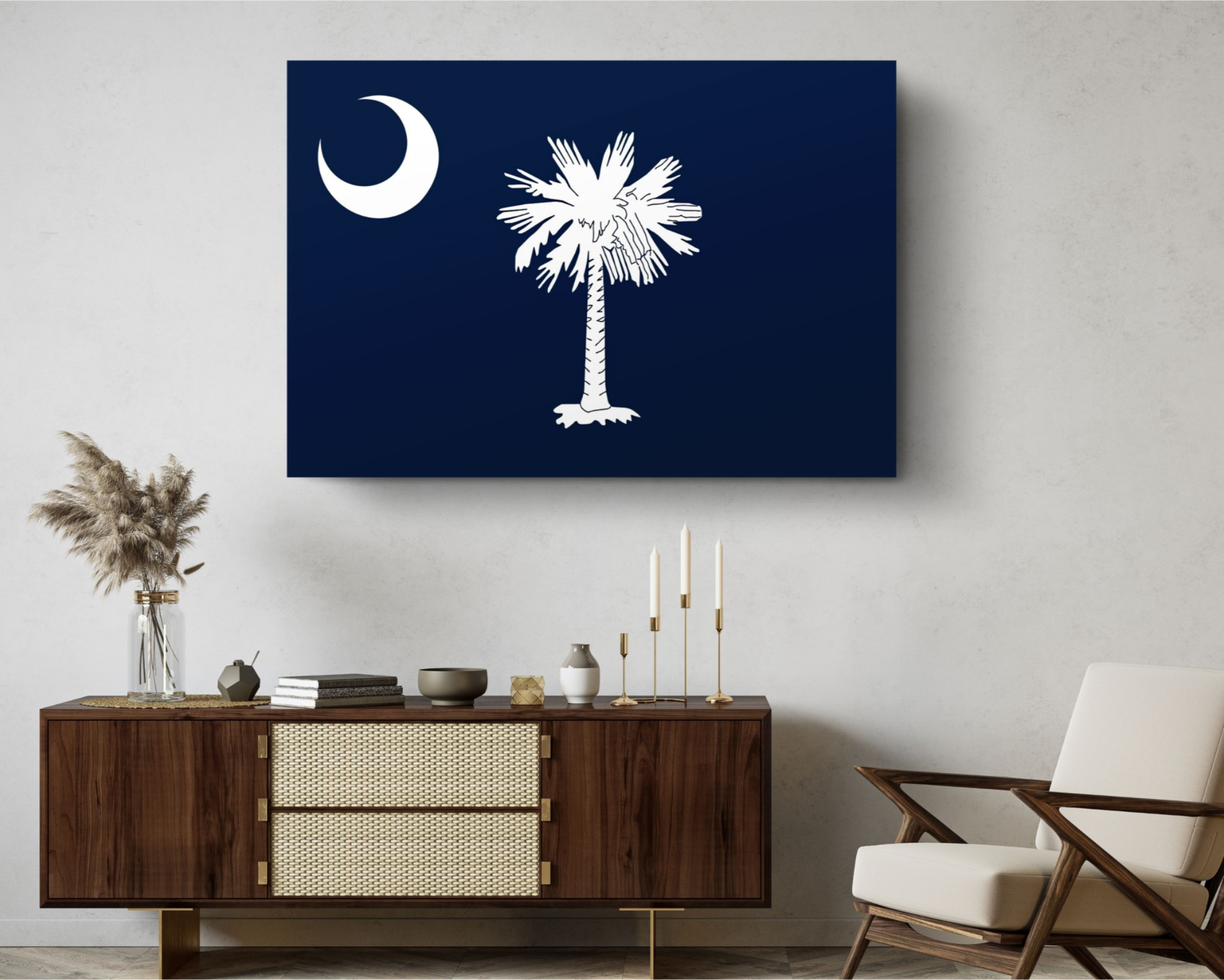 South Carolina State Flag USA Flags Edition Canvas Wall Art Home Decoration