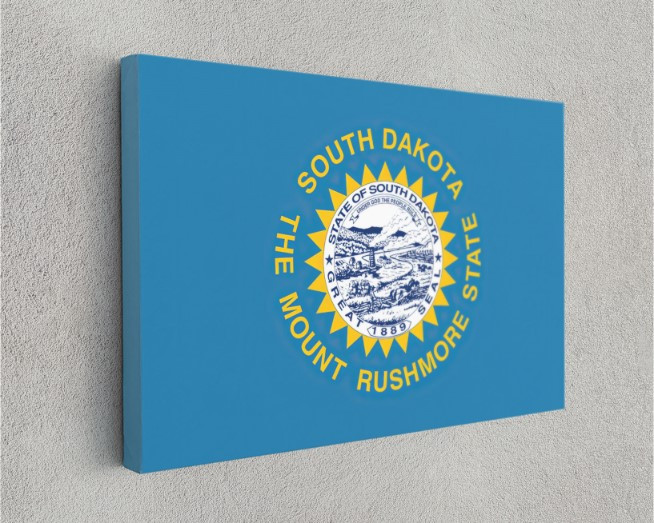 South Dakota State Flag USA Flags Edition Canvas Wall Art Home Decoration