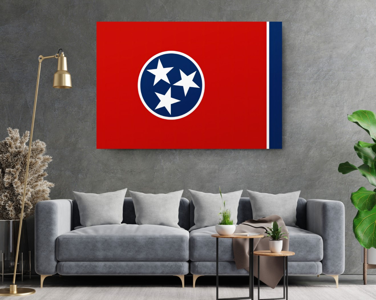 Tennessee State Flag USA Flags Edition Canvas Wall Art Home Decoration