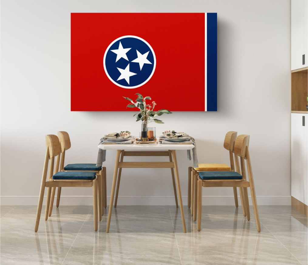 Tennessee State Flag USA Flags Edition Canvas Wall Art Home Decoration