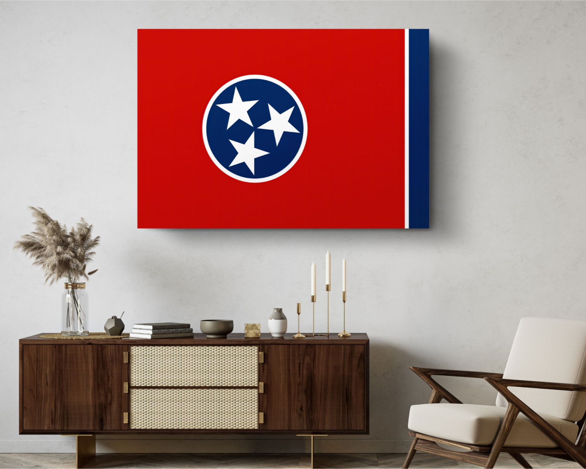 Tennessee State Flag USA Flags Edition Canvas Wall Art Home Decoration