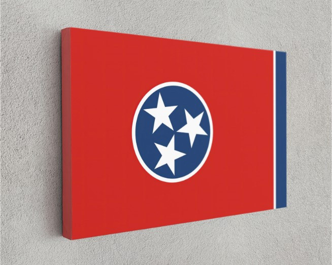 Tennessee State Flag USA Flags Edition Canvas Wall Art Home Decoration