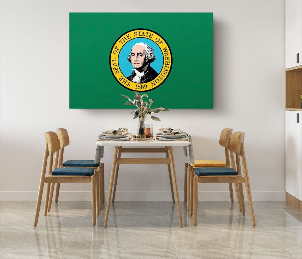 Washington State Flag USA Flags Edition Canvas Wall Art Home Decoration