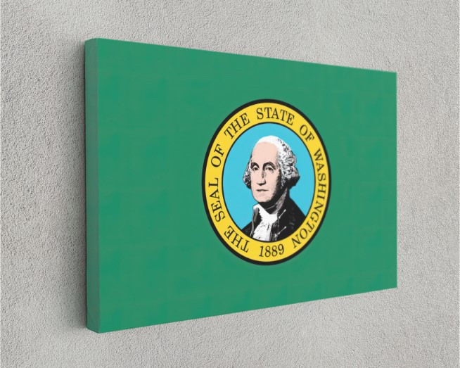 Washington State Flag USA Flags Edition Canvas Wall Art Home Decoration