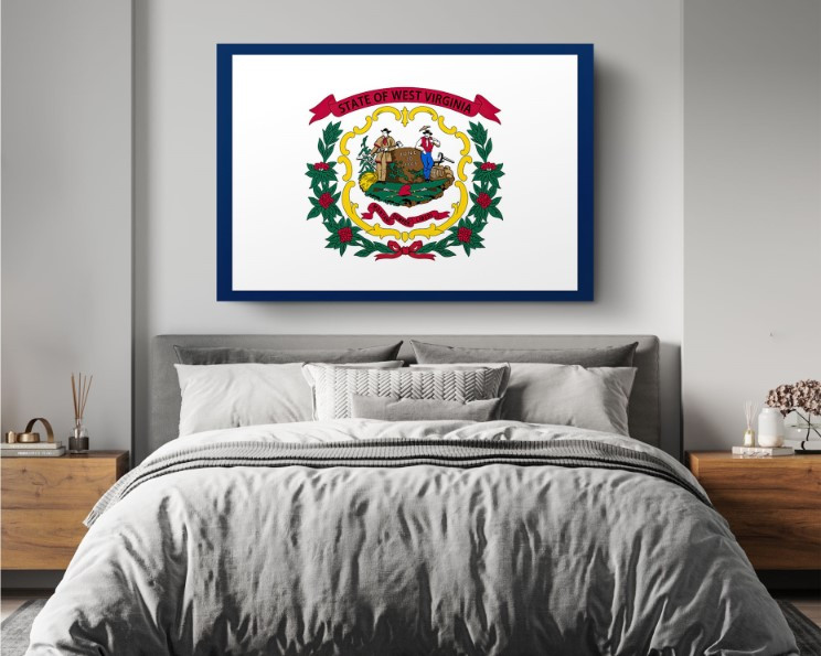 West Virginia State Flag USA Flags Edition Canvas Wall Art Home Decoration