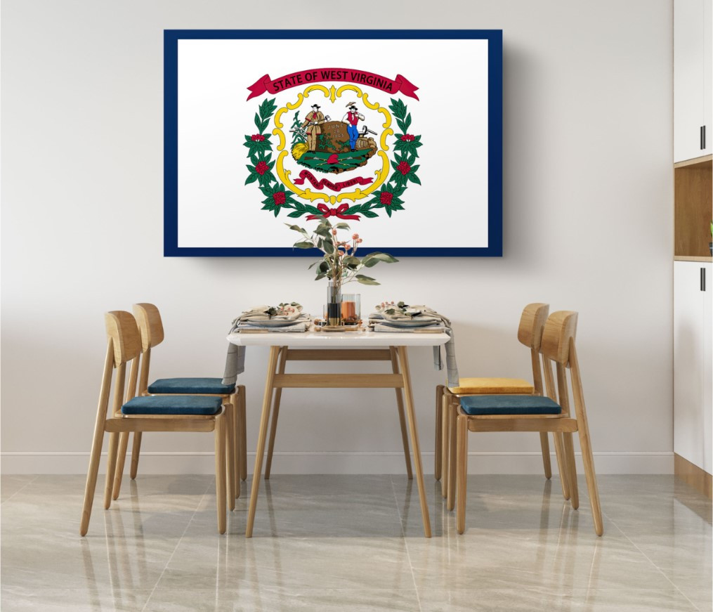 West Virginia State Flag USA Flags Edition Canvas Wall Art Home Decoration