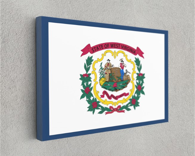 West Virginia State Flag USA Flags Edition Canvas Wall Art Home Decoration