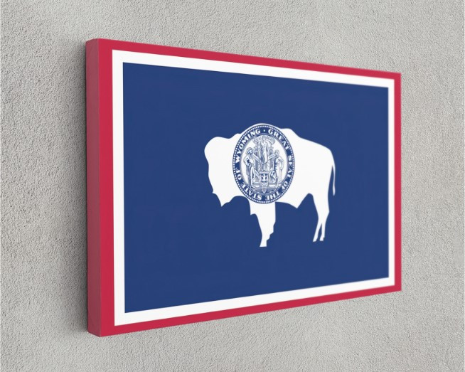Wyoming State Flag USA Flags Edition Canvas Wall Art Home Decoration