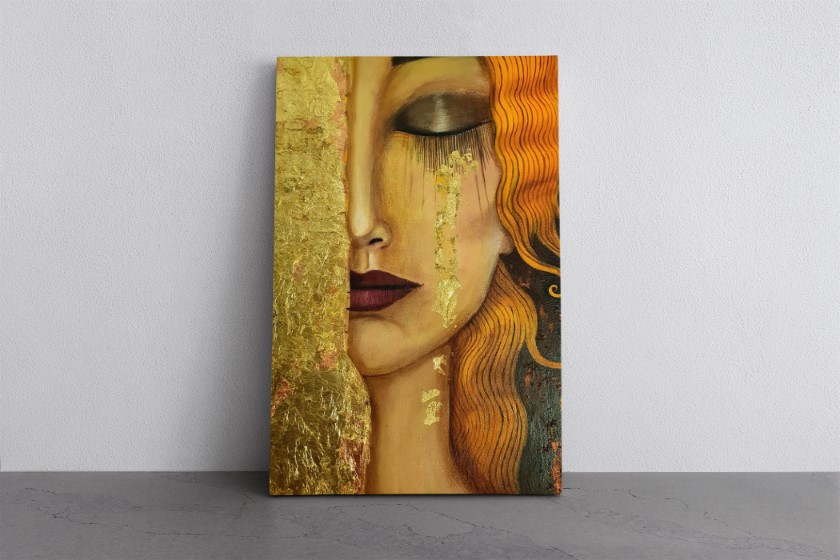 Freya's Tears Reproduction Canvas Print Wall Art Gustav Klimt