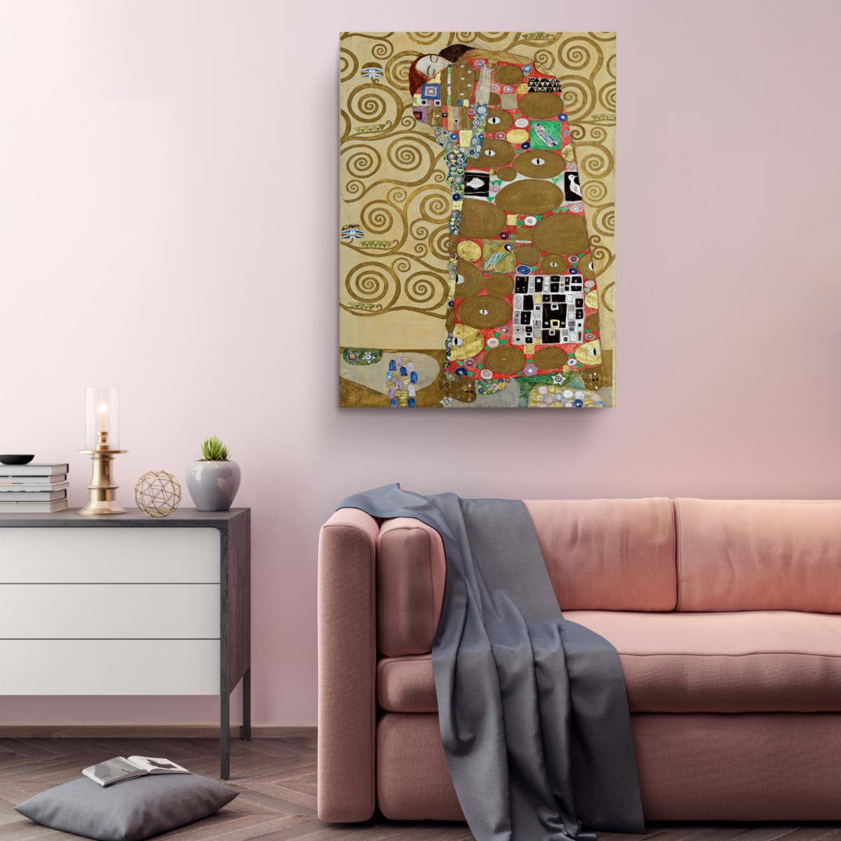 Fulfillment 1905 Reproduction Canvas Print Wall Art Gustav Klimt
