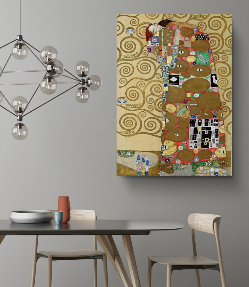 Fulfillment 1905 Reproduction Canvas Print Wall Art Gustav Klimt